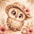 Silikonpapier Sommer Vintage Eule