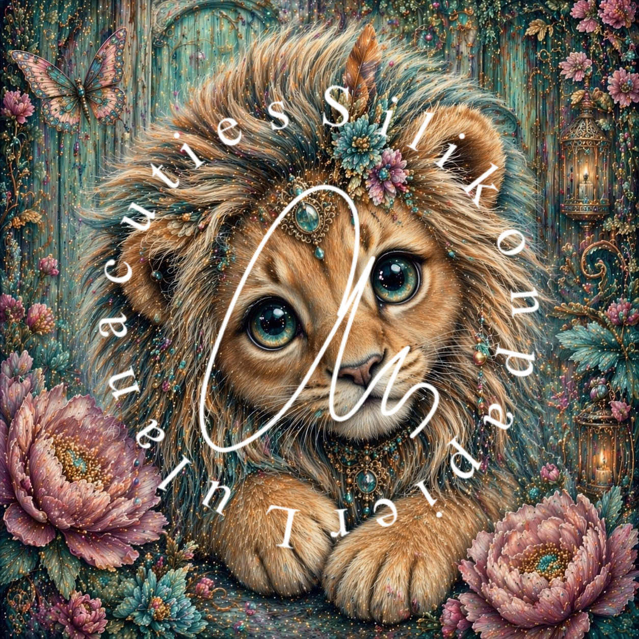 Silikonpapier Lion Flower by LulanaCuties