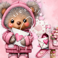 Silikonpapier Bear in love