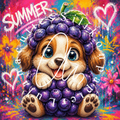Silikonpapier Tropical Blueberry