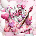 Silikonpapier Love Letter