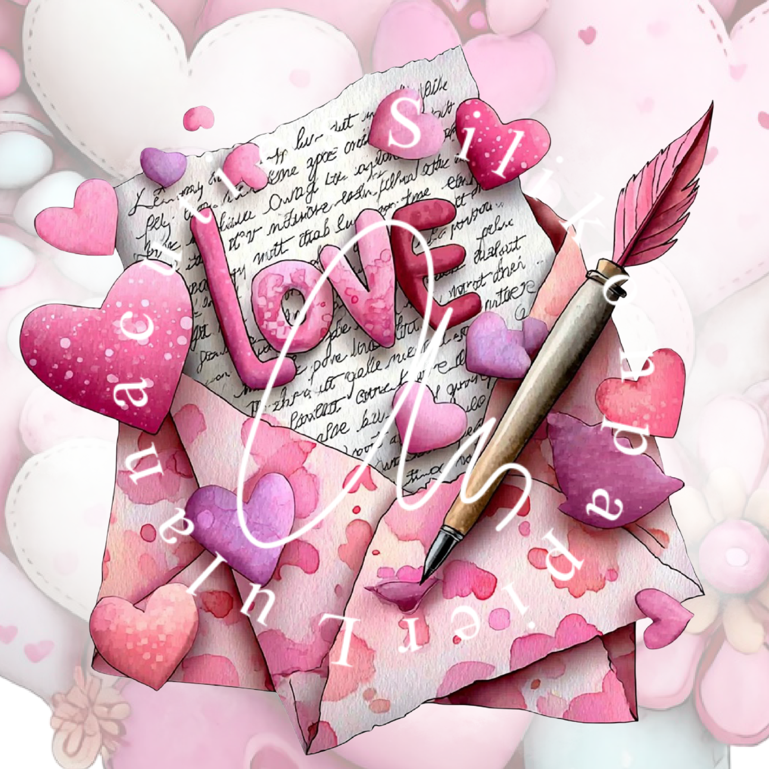Silikonpapier Love Letter