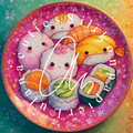 Silikonpapier Tiny Sushi Friends by Shiny_unicorn.ai