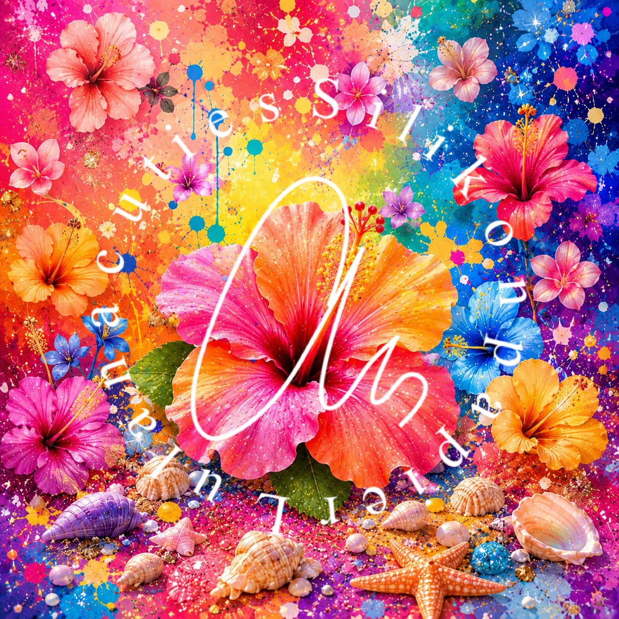 Silikonpapier Flower Splash by Tiki_diamonds.ai