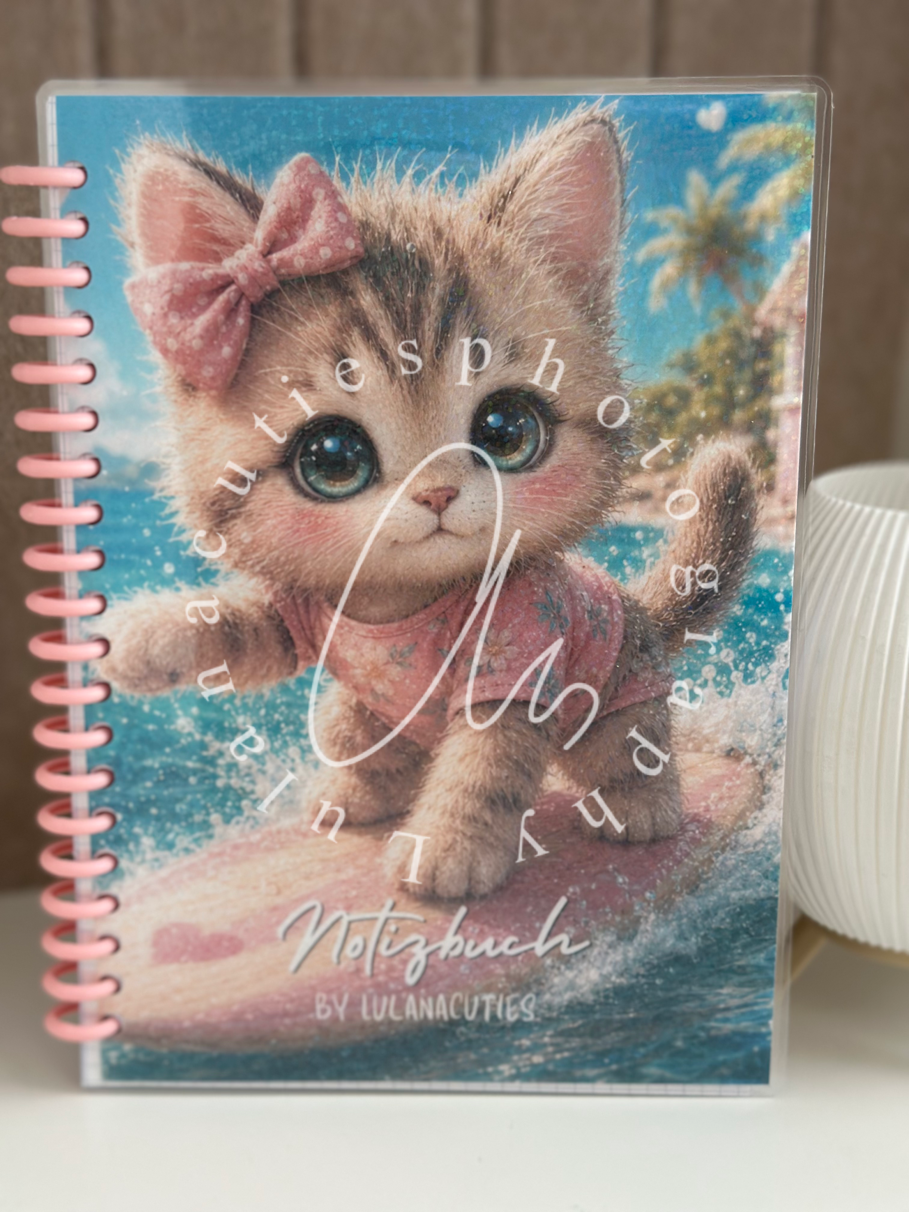 Notizbuch kariert Surv Kitty