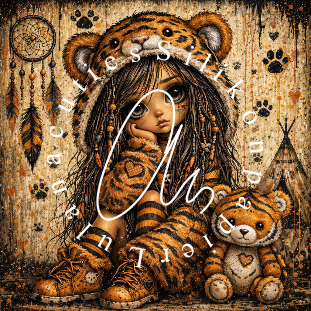 Silikonpapier Tiger Girl by LulanaCuties