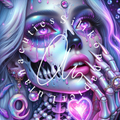 Silikonpapier Neon Skull Siren by Sandrietta