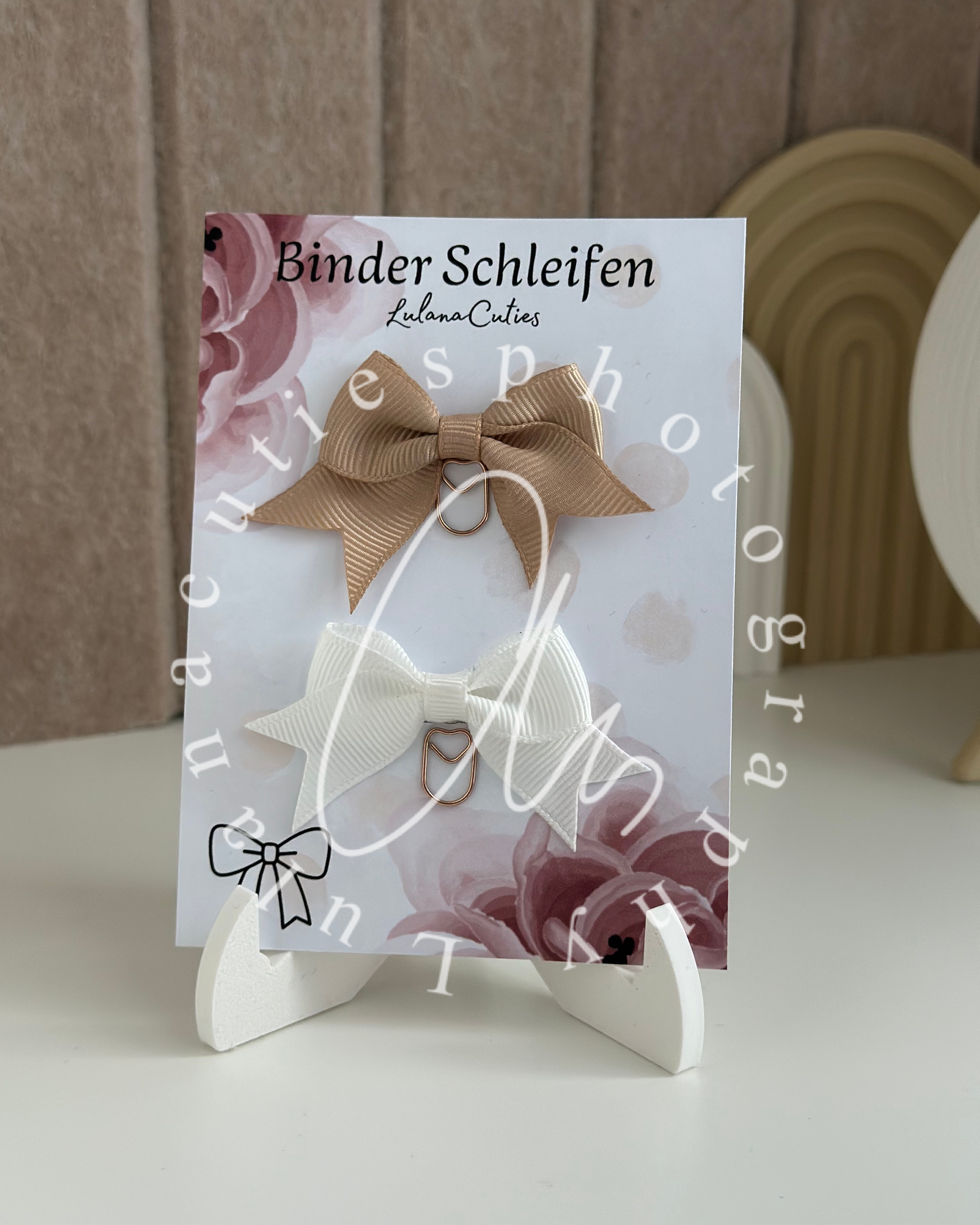 Budget Planer Schleifen klein rosa/altrosa