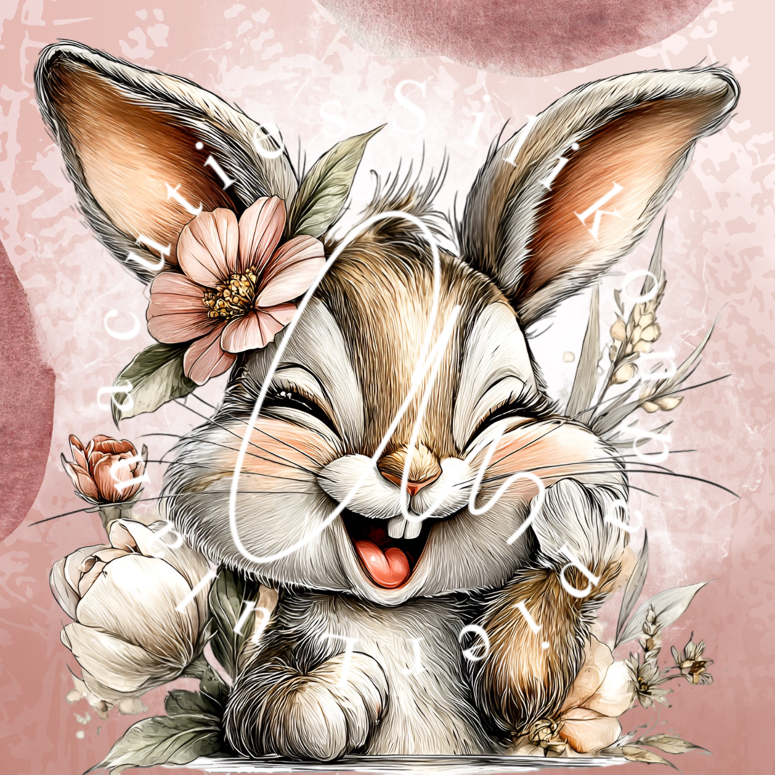 Silikonpapier Bunny Flower