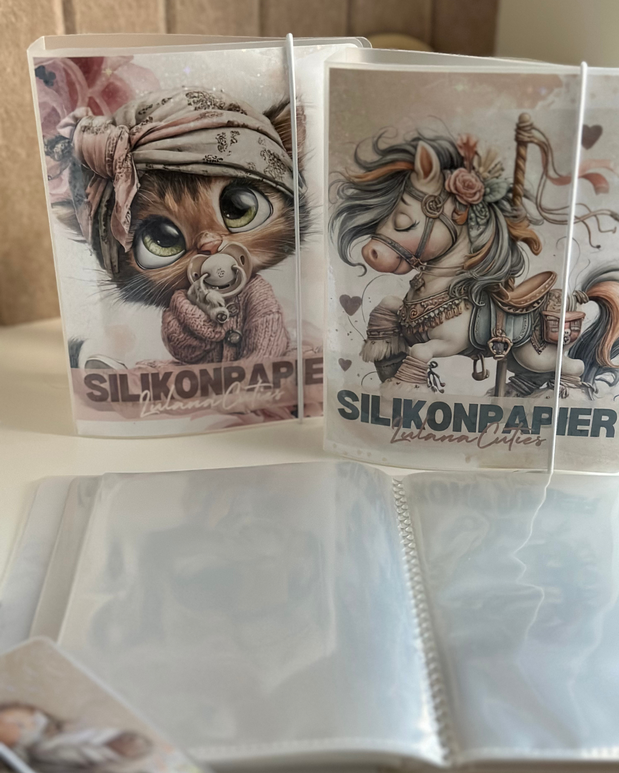 Aufbewahrungsheft Silikonpapier Rosy Kitty