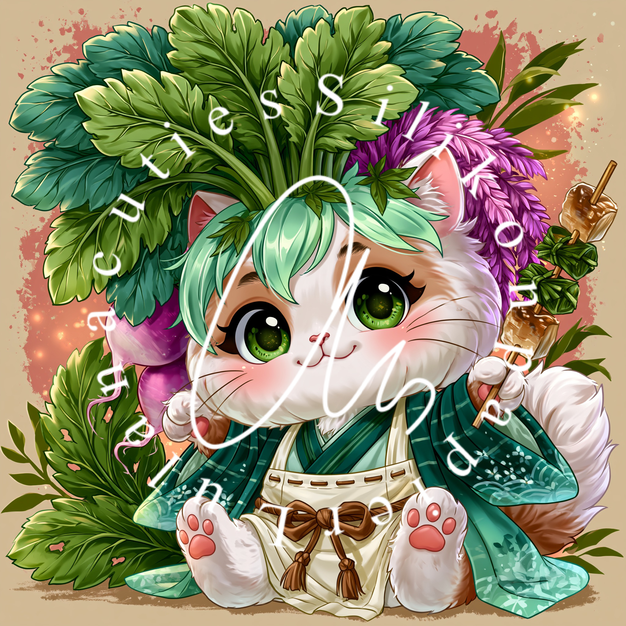 Silikonpapier cutie Food Kitten by Lisa Morgan