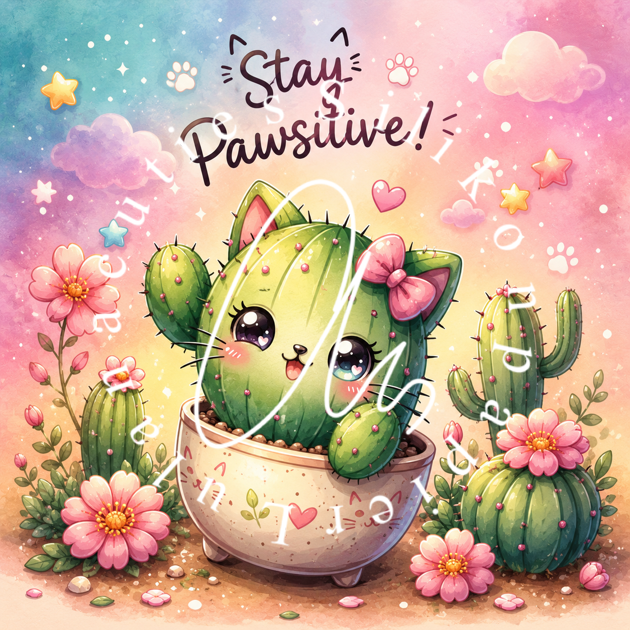 Silikonpapier stay positive by Tiki_diamonds.ai
