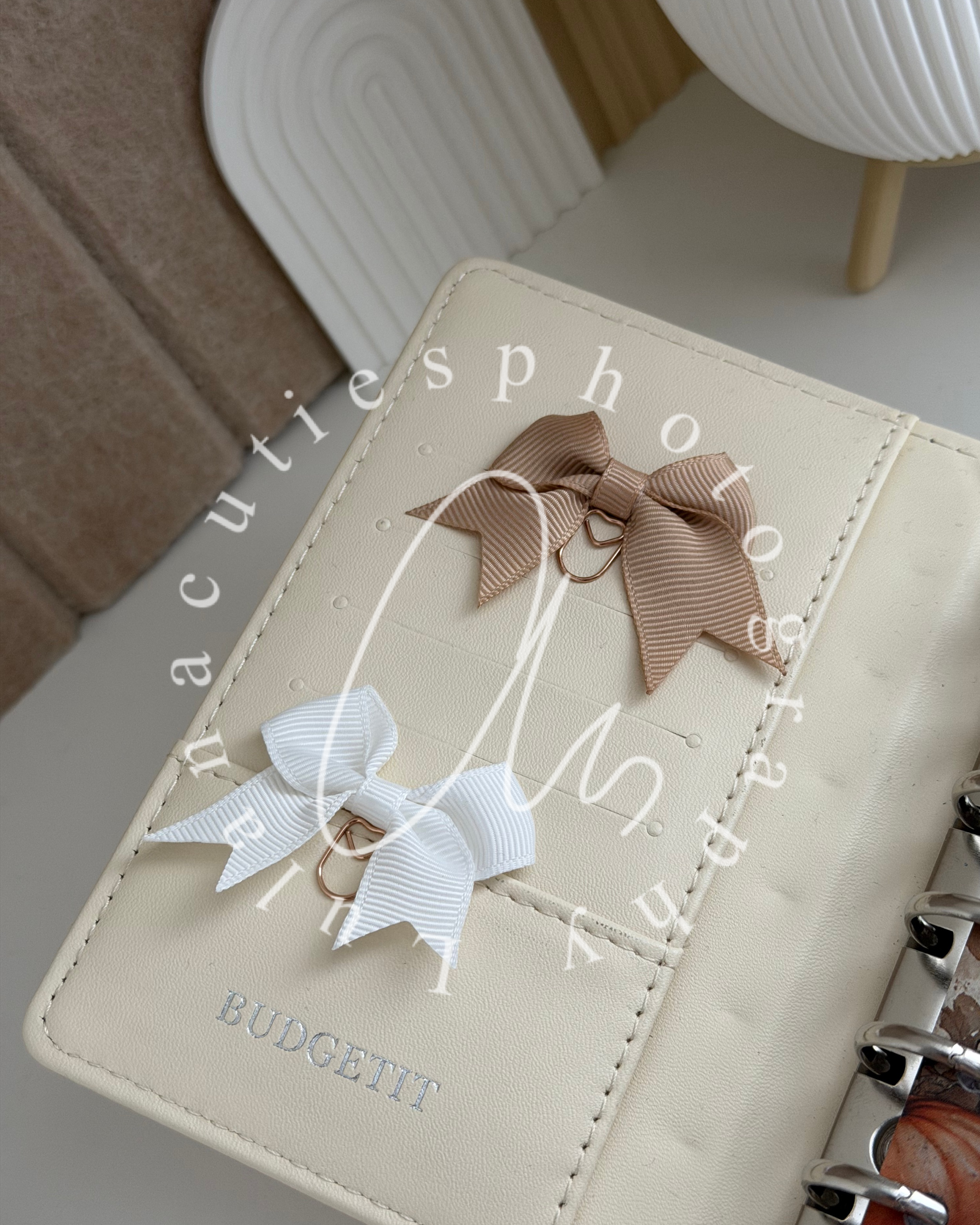 Budget Planer Schleifen klein rosa/altrosa