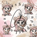 Silikonpapier Schnubbirella Cuties Einhörner beige