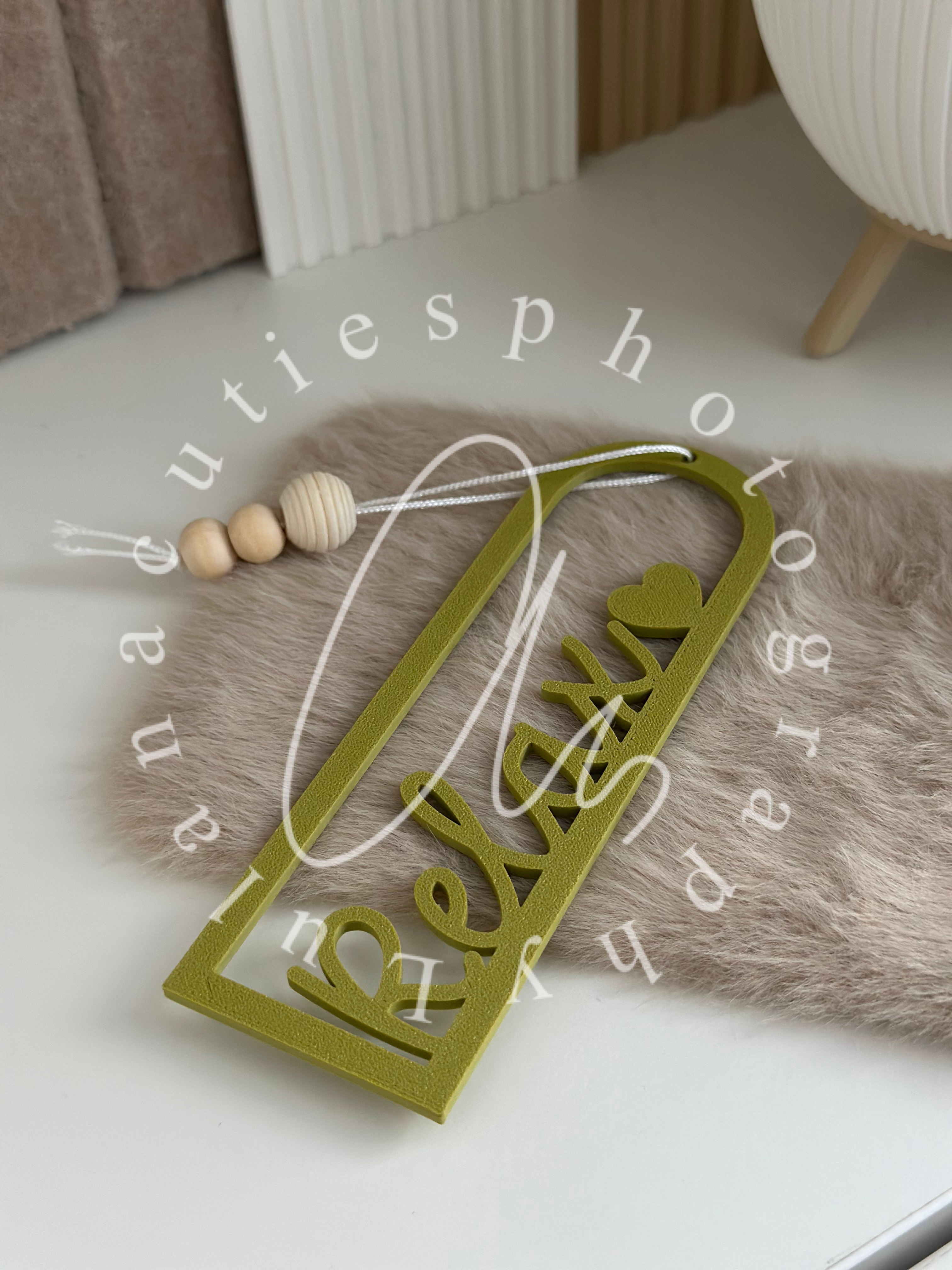 Lesezeichen Relax olivgrün