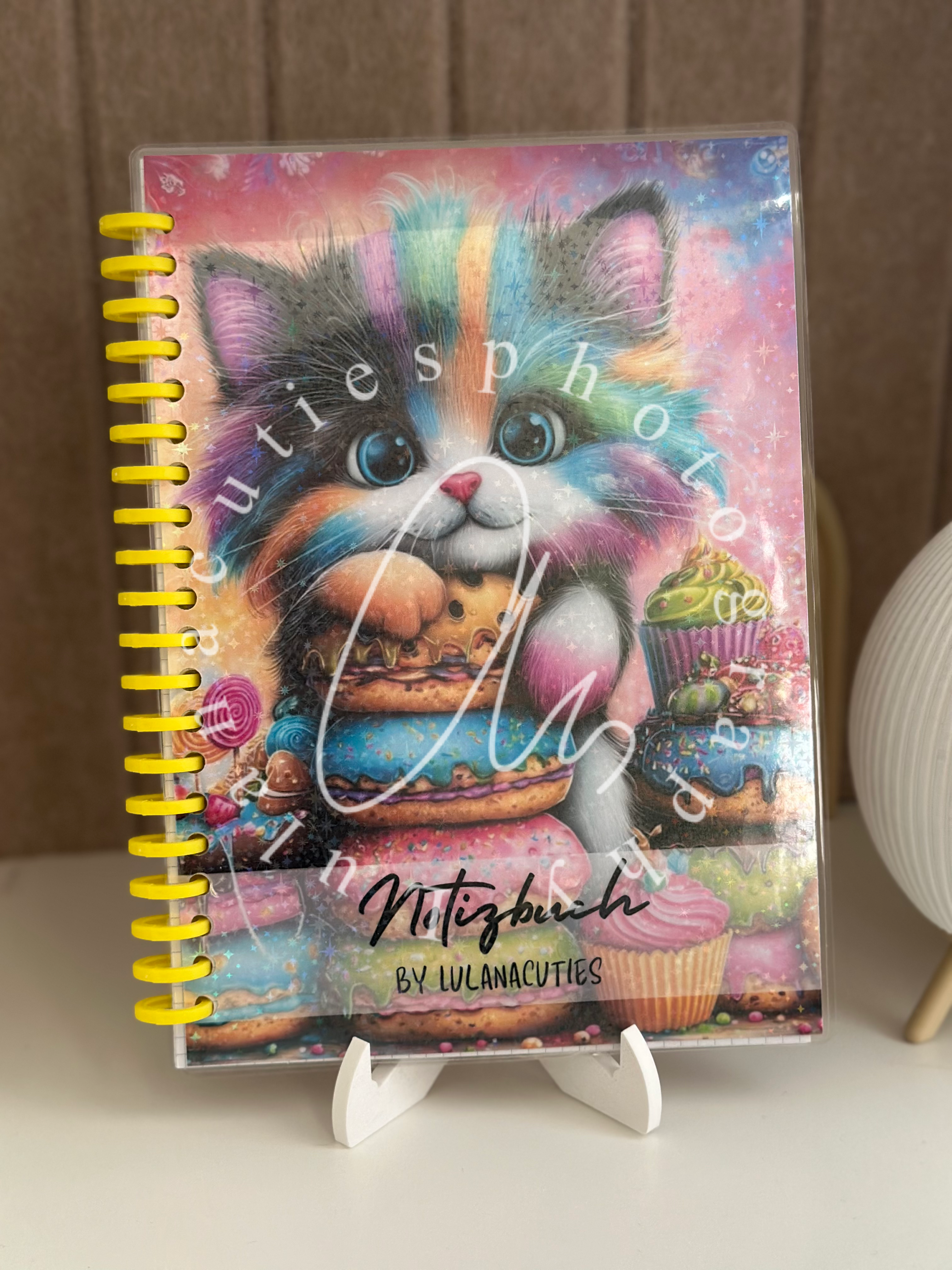 Notizbuch kariert Rainbow Kitty by Sweetloco
