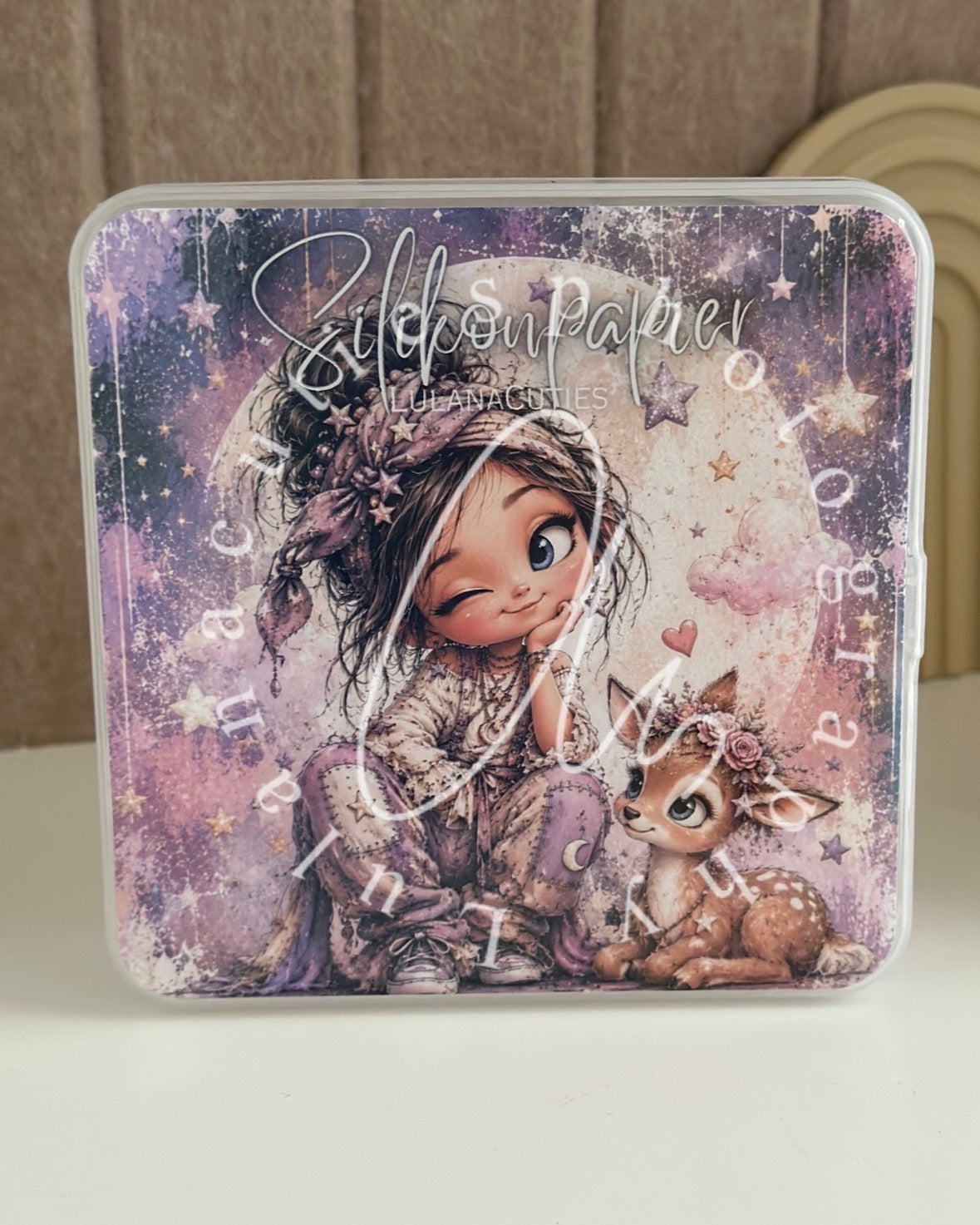 Aufbewahrungsbox 10x10 purple Mara