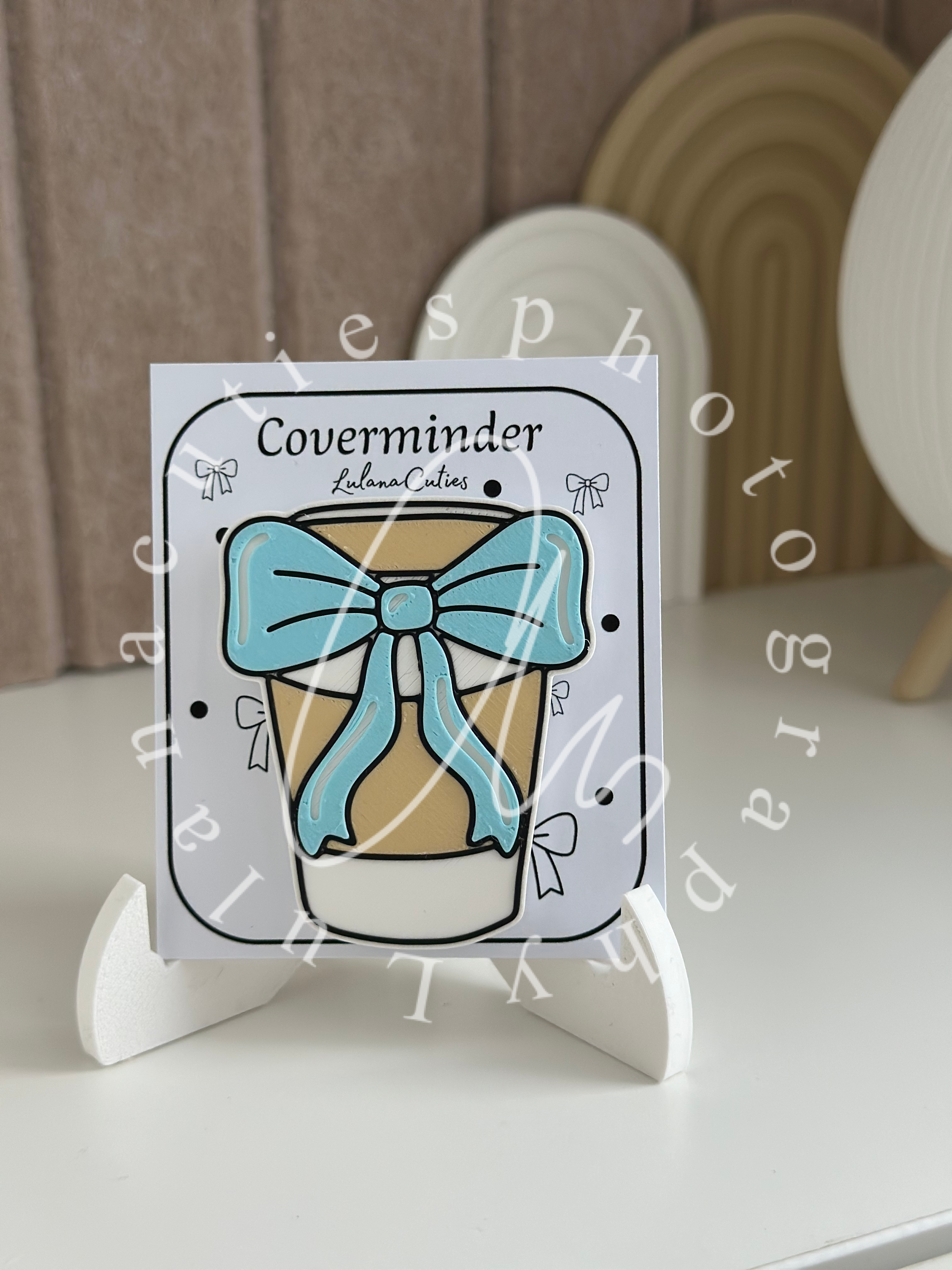 Coffee Bow Magnet hellblau