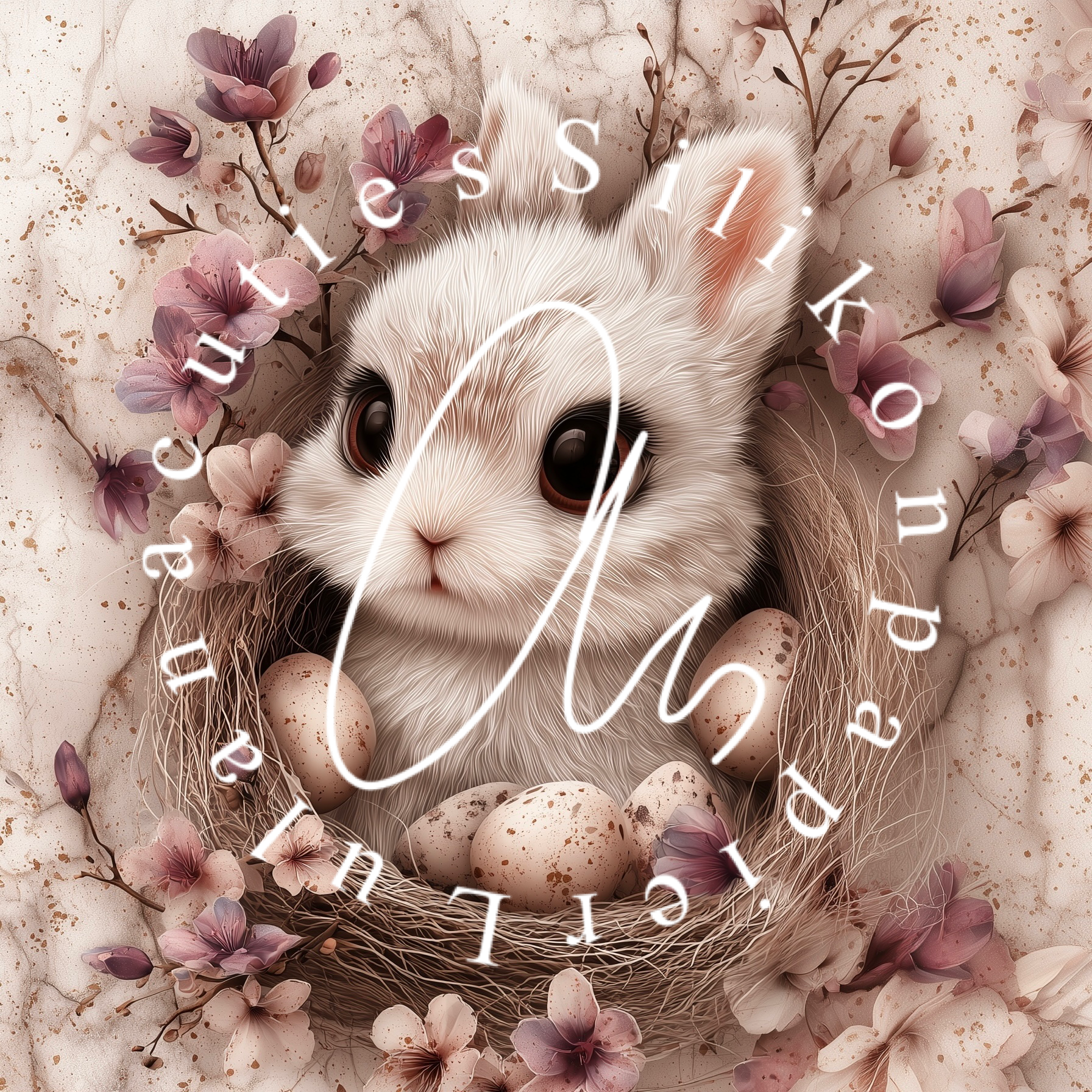 Silikonpapier altrosa Hase By Sweet_loco_ai