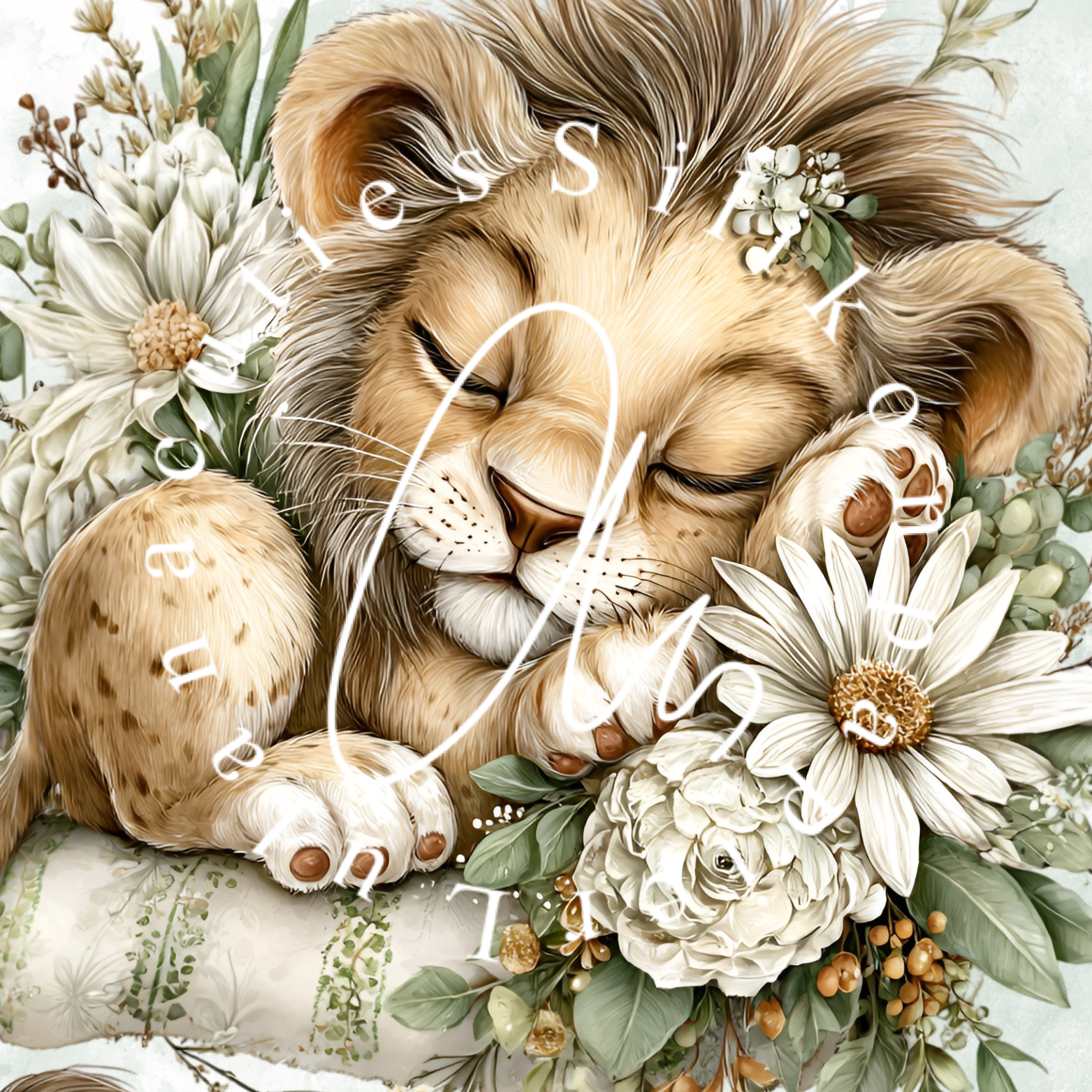 Silikonpapier Sleepy Lion