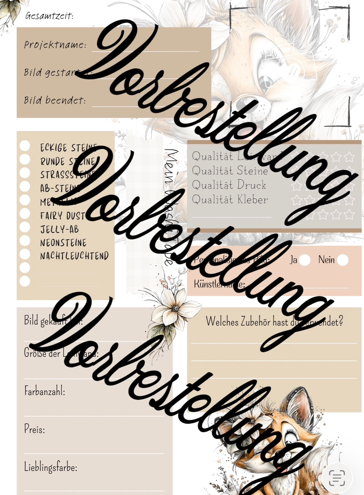 VORBESTELLUNG Diamond Painting Tagebuch Blossom Elin