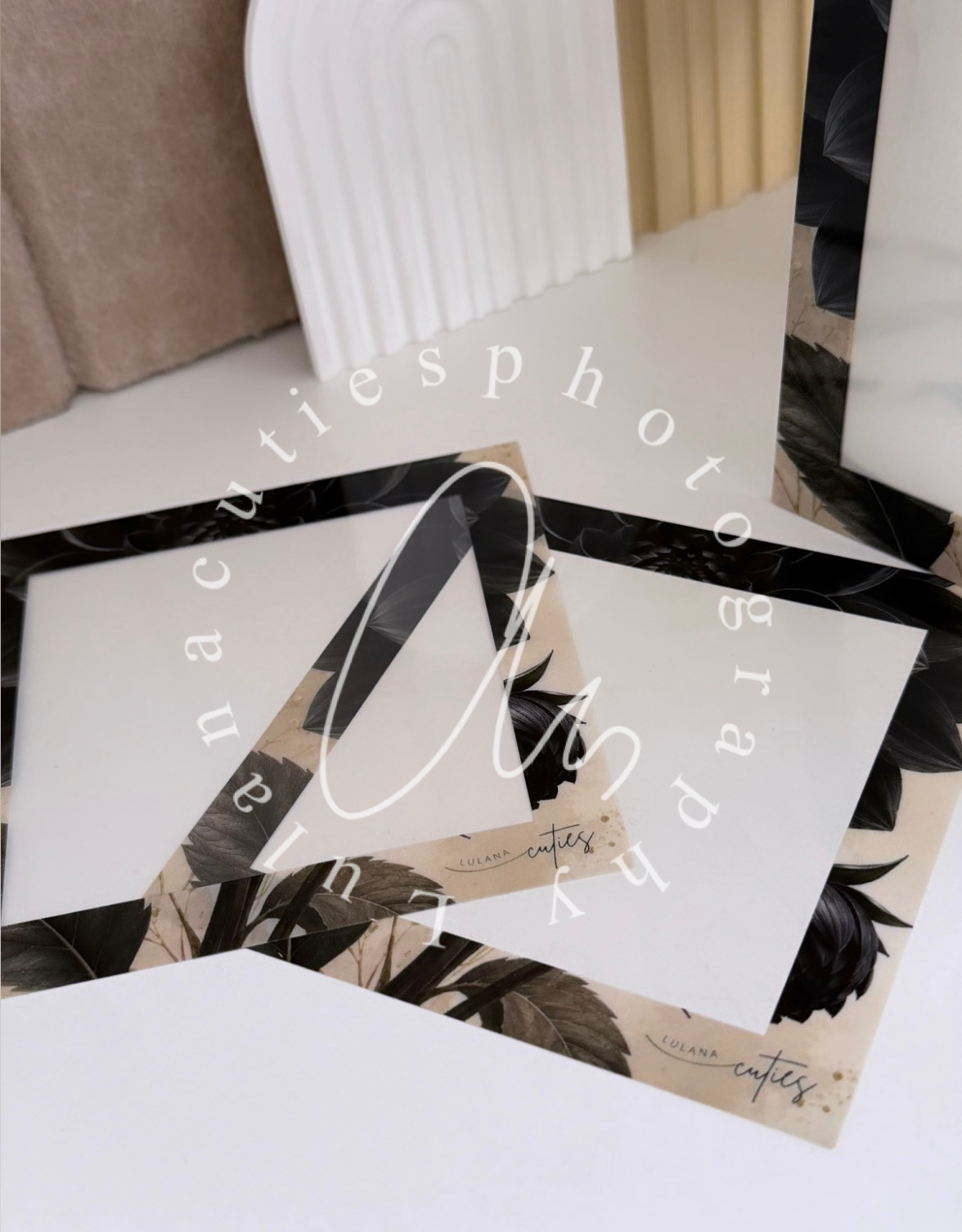 Folien Coverpaper 10ner Pack Schwarze Dahlie