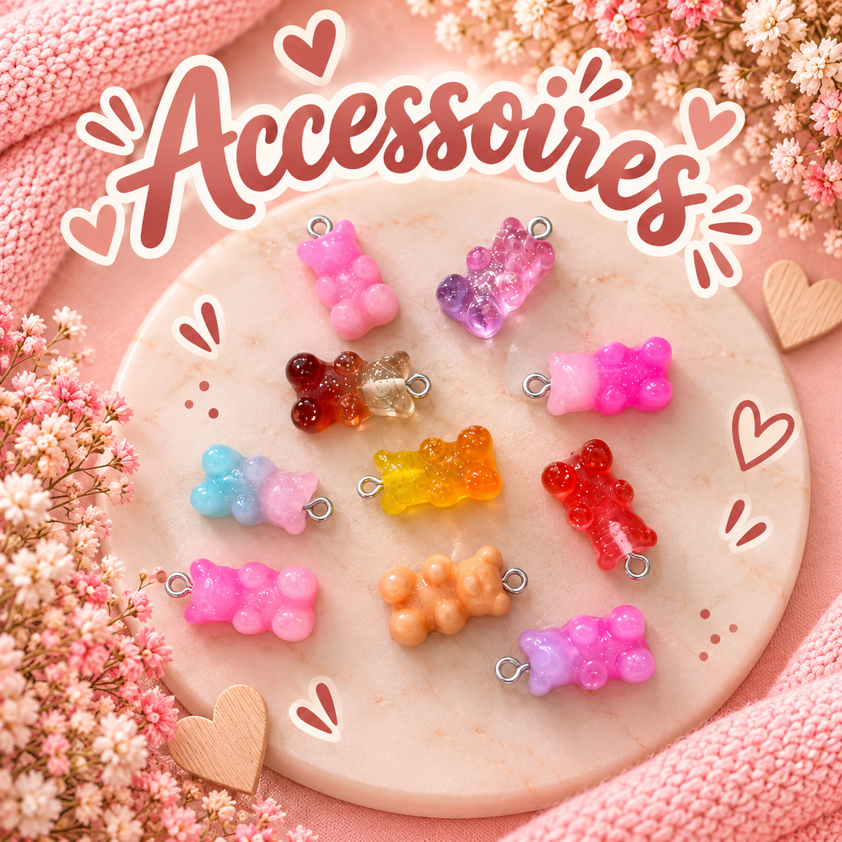 Glitzernde Bärchen-Accessoires